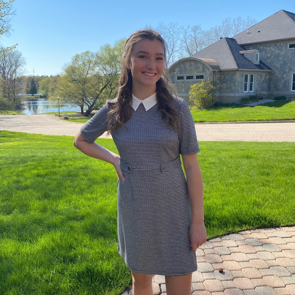 Glen plaid dress